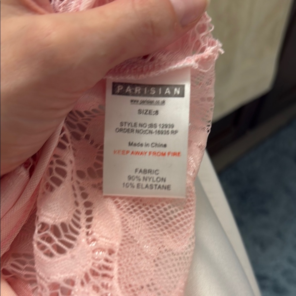 Parisian Works Blush Lace Bodysuit - Picture 8 of 8